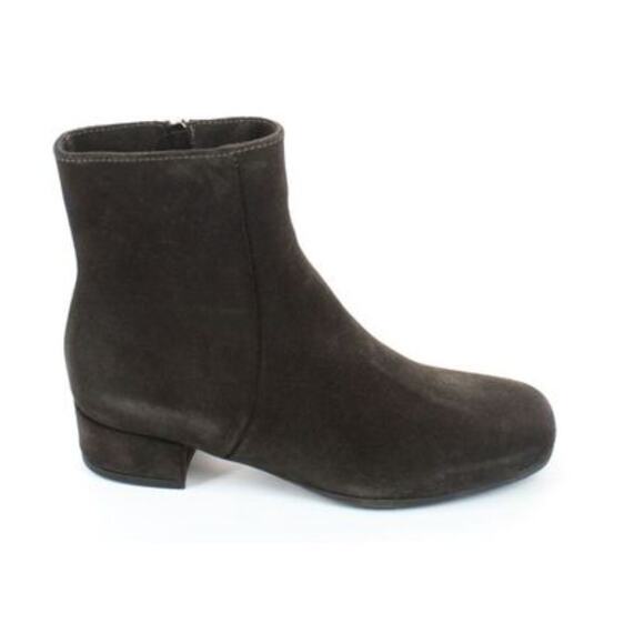 La Canadienne Jillian Suede Boots 9.5 Moka Gray Brown NWT Ankle Zip Waterproof - Picture 2 of 9